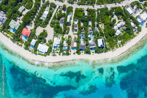 Drone island look down