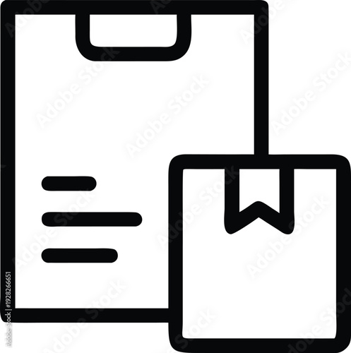 Shipping Documentation Icon for Logistics and Package Delivery Tracking Systems
