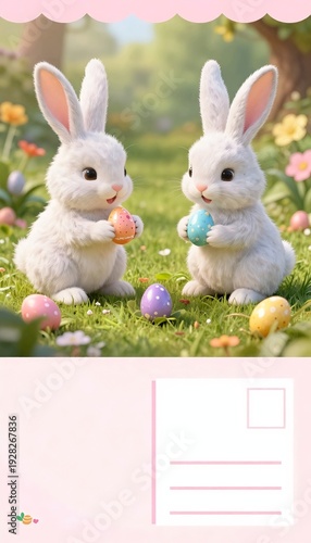 Wallpaper Mural easter bunny with eggs Torontodigital.ca