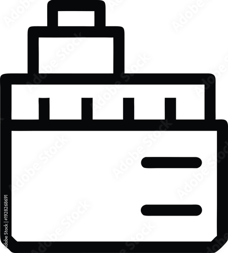 Small Liquid Medicine Dropper Bottle Container Healthcare Pharmaceutical Wellness Product Outline Icon