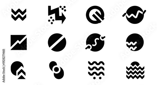 Set of abstract weather icons, vector illustration