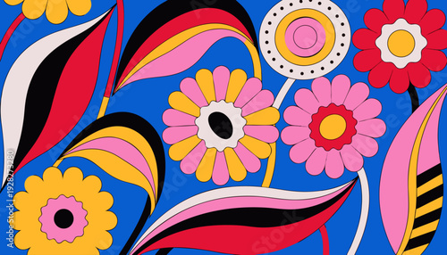 Exotic Jungle Foliage and Blooms: Nature-Inspired Tropical Flora Vector