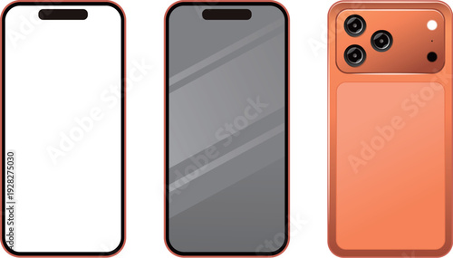 新型 スマートフォン 表 裏 iphone 17 PRO モックアップ