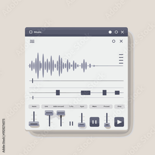 A digital audio workstation interface displaying a waveform and various controls for music production.