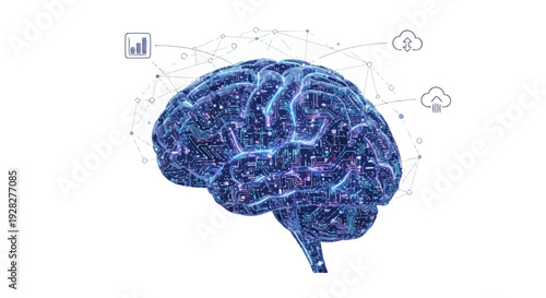 Brain with neural network connections