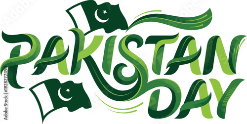 Pakistan day celebration with green and white decorations