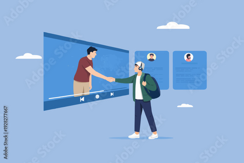 People Meeting Online