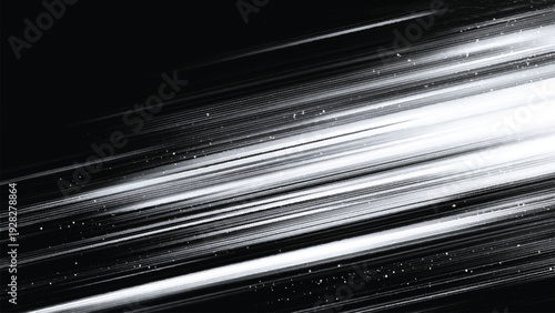 Saturn rings with particles and ice fragments in space