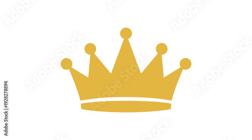 A golden crown icon on a white background