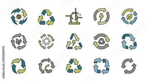 Recycle icons set. Ecology and environment concept