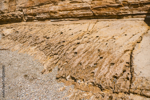 Принти на полотні Close-up of crevices and karst ribs in limestone rocks