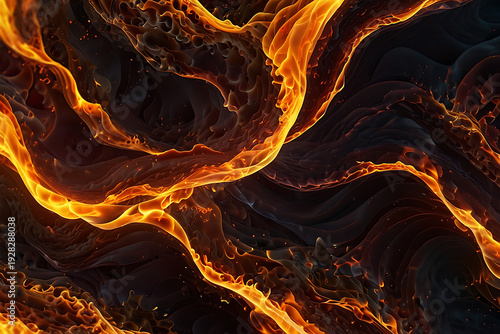 Abstract flame wave background
