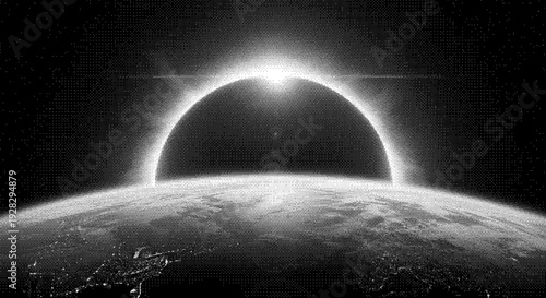 Arch Halftone Abstract Light Design dither