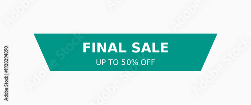 Final Sale Up to 50 Percent Off Teal Promotional Banner