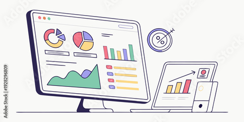 Business professional examining digital dashboards, tracking organizational development, revenue performance, workforce analytics, and regulatory compliance indicators.