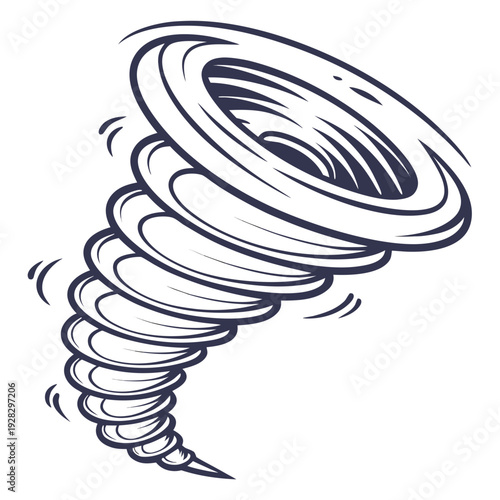 Navy blue of a rotating tornado storm swirling