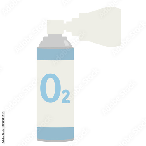 携帯用酸素スプレー（酸素缶）のイラスト