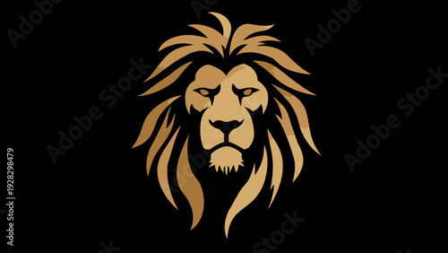 Majestic Golden Lion Head Vector Illustration – A Powerful Emblem of Royal Majesty and Wild Spirit for Branding and Design