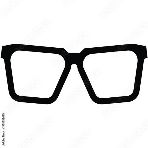 Stylish eyewear Black frame eyeglasses feature a modern square shape with a bold, thick design