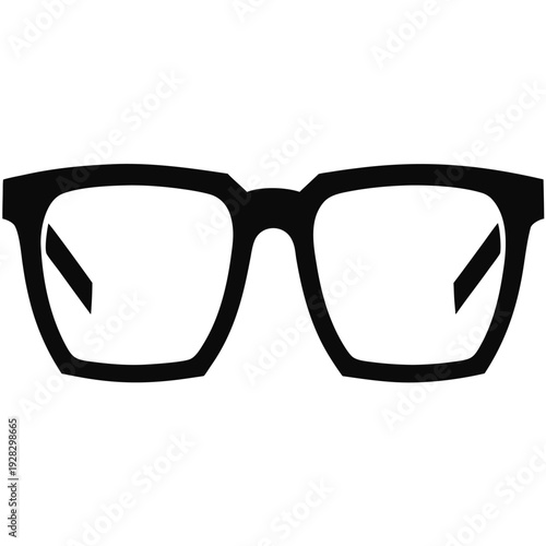 Stylish eyewear Black frame eyeglasses feature a modern square shape with a bold, thick design