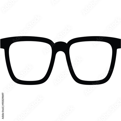 Stylish eyewear Black frame eyeglasses feature a modern square shape with a bold, thick design