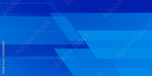 Blue geometric shapes background. Dynamic shapes composition modern simple design