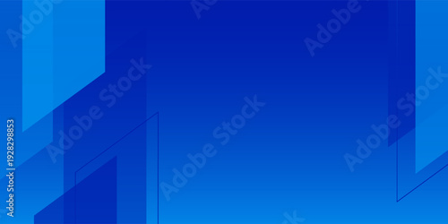 Blue geometric shapes background. Dynamic shapes composition modern