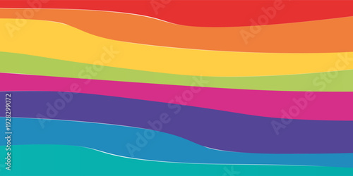 Multicolor Straight Lines Background. Rainbow rays direction modern simple