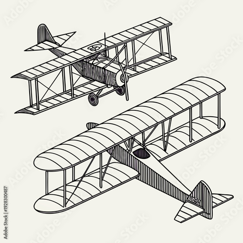 Vintage biplanes in flight vintage airplanes aircraft