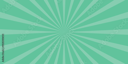 Cool teal sunburst background with radiating lines and a soft gradient, ideal for retro designs, abstract art, and energetic graphic elements