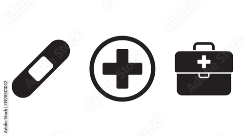Vector Medical Icons Set For Healthcare And Medicine Concept Isolated On White Background