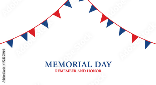 Memorial Day banner vector