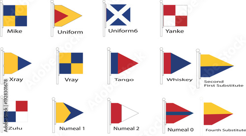 International Marine Signal flags vector file