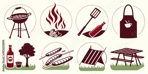 Assorted sewing tools and accessories on a white background Vector