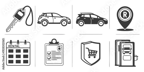 Icons representing various services and functionalities for a modern application Vector