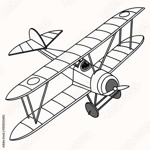 Vintage Biplane Airplane aircraft