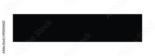horizontal rectangle bar icon solid black shape flat vector design element