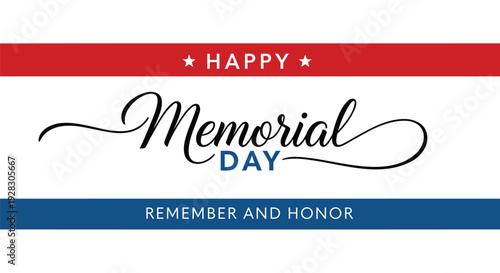 Memorial Day greeting card template