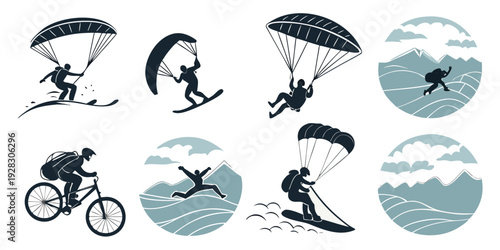 A diverse collection of animals and objects showcasing various activities and forms. Vector