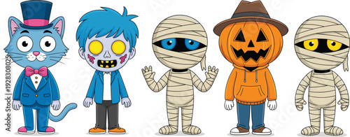 Cute cartoon Frankenstein monster character in line art style for Halloween coloring book page featuring stitches bolts and tattered clothes for kids spooky fun activity