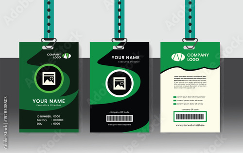 modern official id card professional design