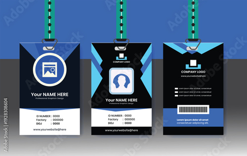 modern official id card professional design