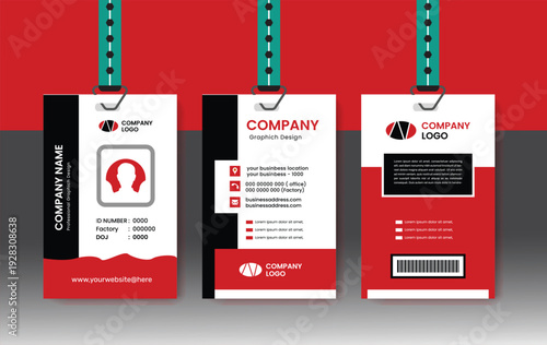 modern official id card professional design