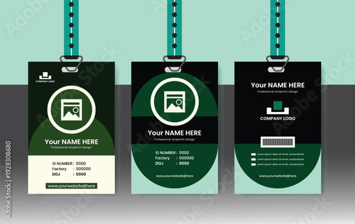 modern official id card professional design