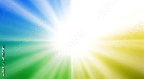 Vibrant sunburst with radiant beams of light
