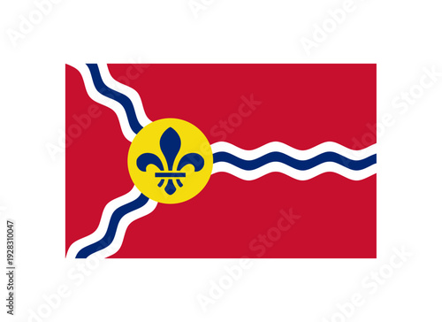 Flag of St. Louis city, Missouri, US
