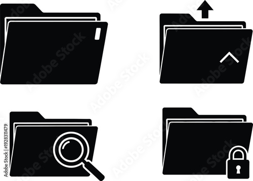 Computer file management and security icons