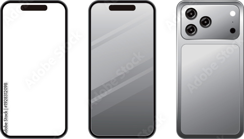 新型 スマートフォン 表 裏 iphone 17 PRO モックアップ