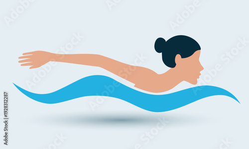  Girl   swimming freestyle