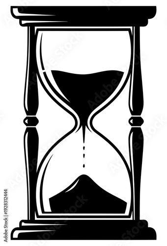 Retro hourglass timer icon representing the passage of time, a classic symbol of elapsed moments and a visual metaphor for the limited nature of moments passing